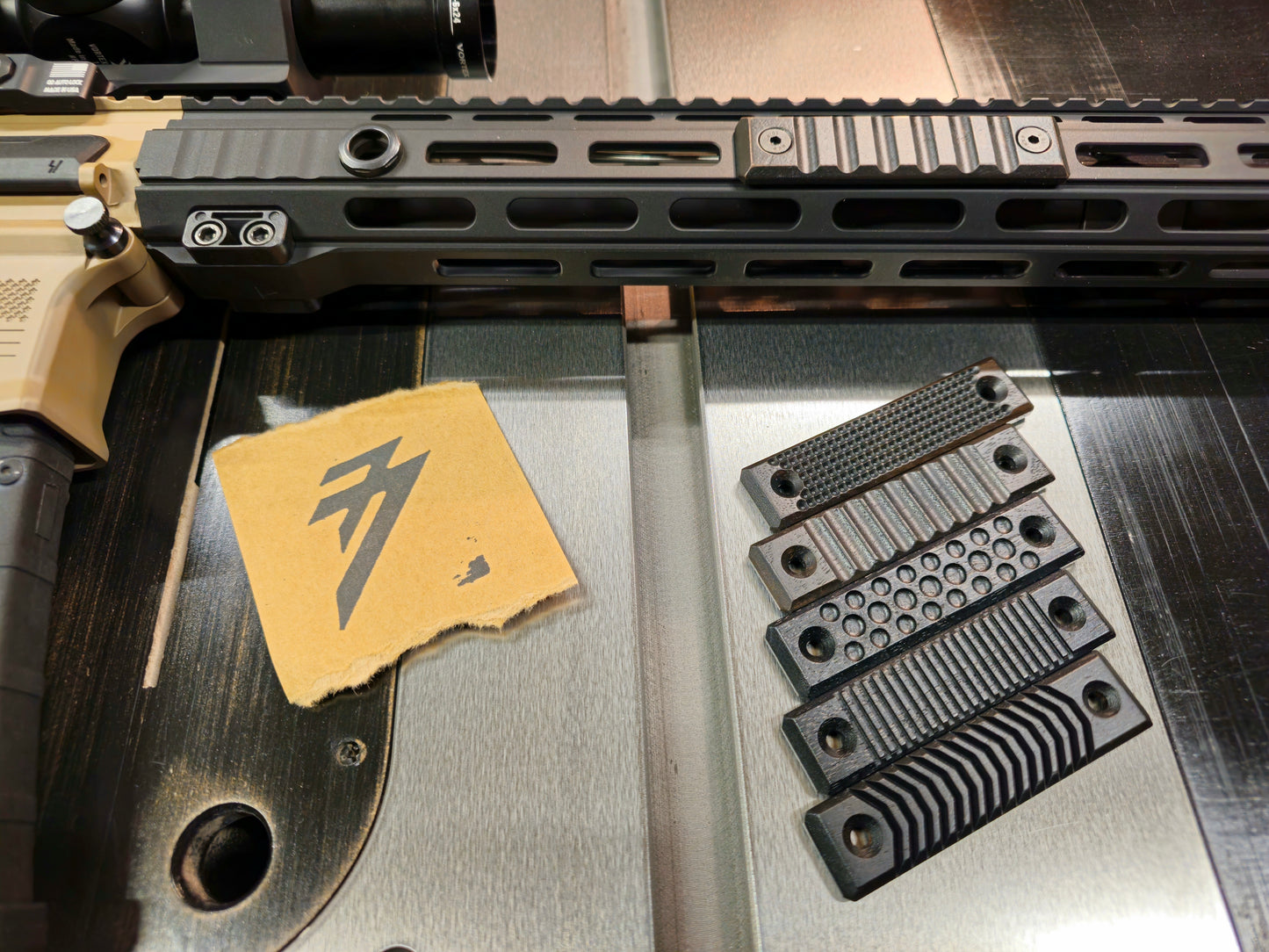 Blackout- Walnut M-lok Rail Covers. 2 Slot (3.125") *Set of 3*