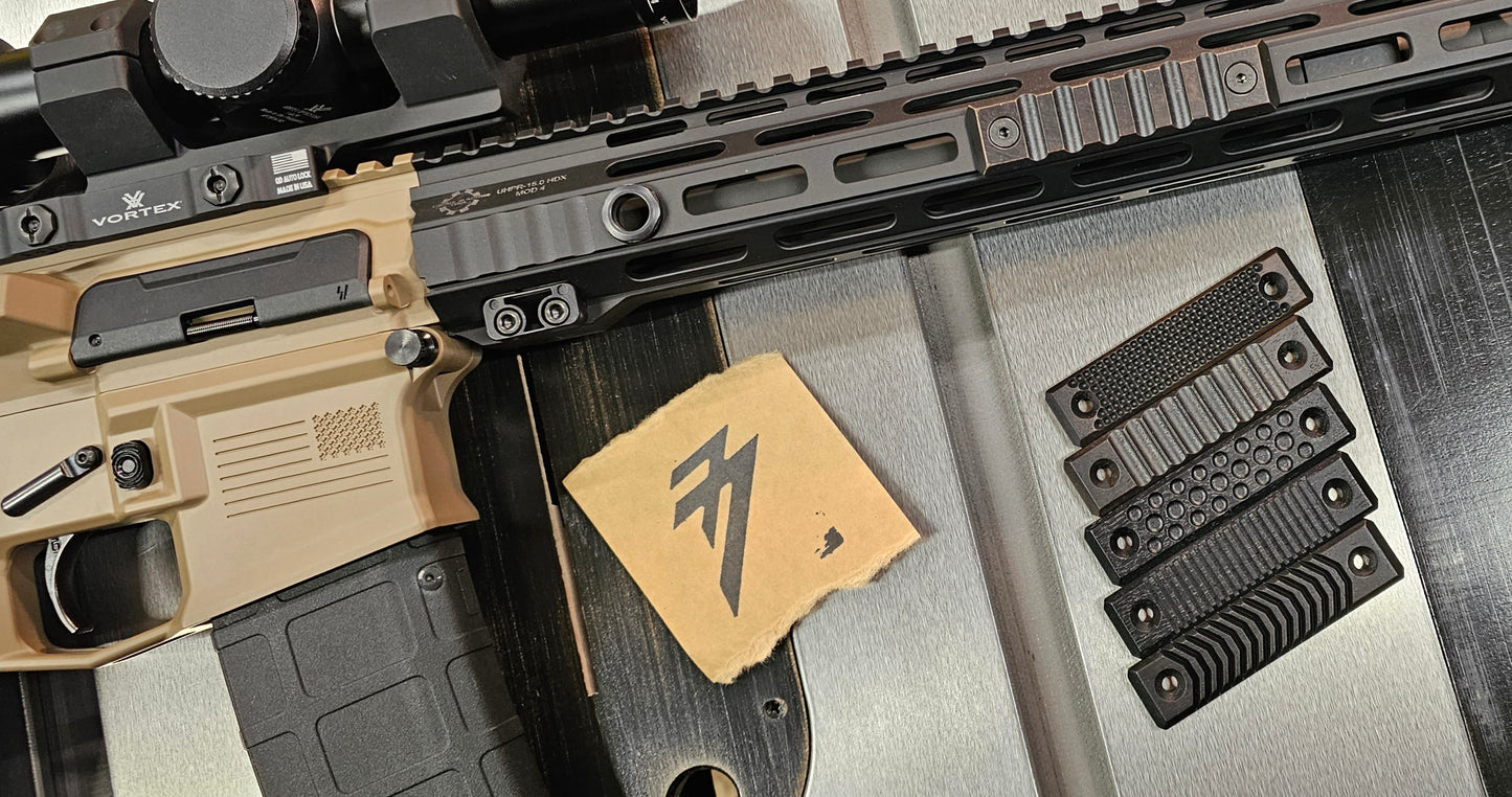Blackout- Walnut M-lok Rail Covers. 2 Slot (3.125") *Set of 3*