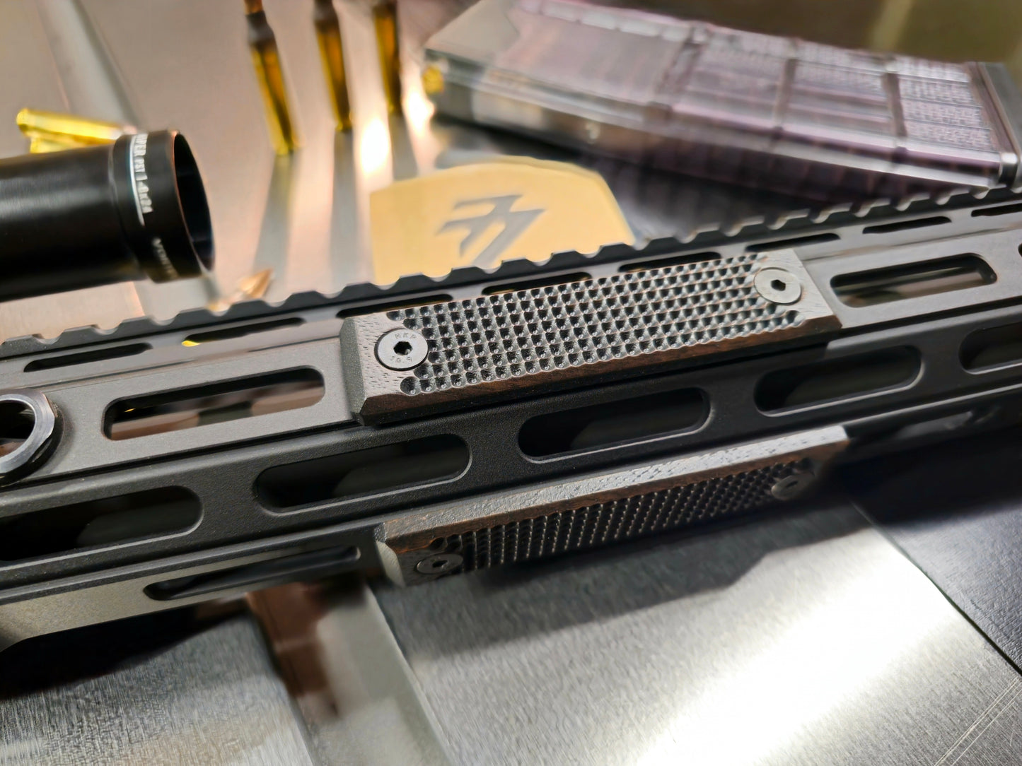 Blackout- Walnut M-lok Rail Covers. 2 Slot (3.125") *Set of 3*
