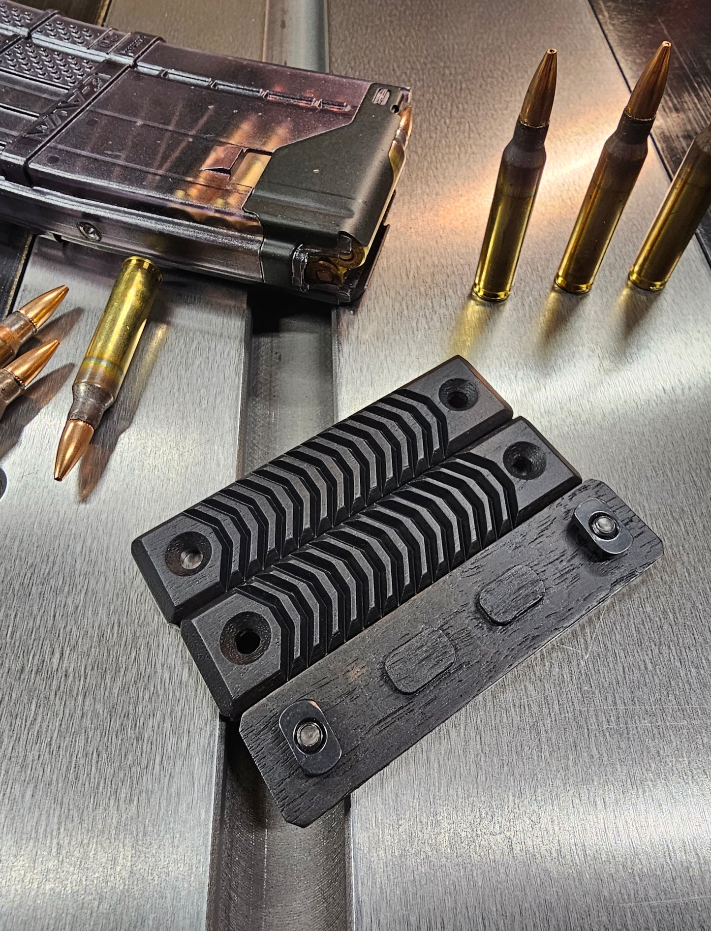 Blackout- Walnut M-lok Rail Covers. 2 Slot (3.125") *Set of 3*
