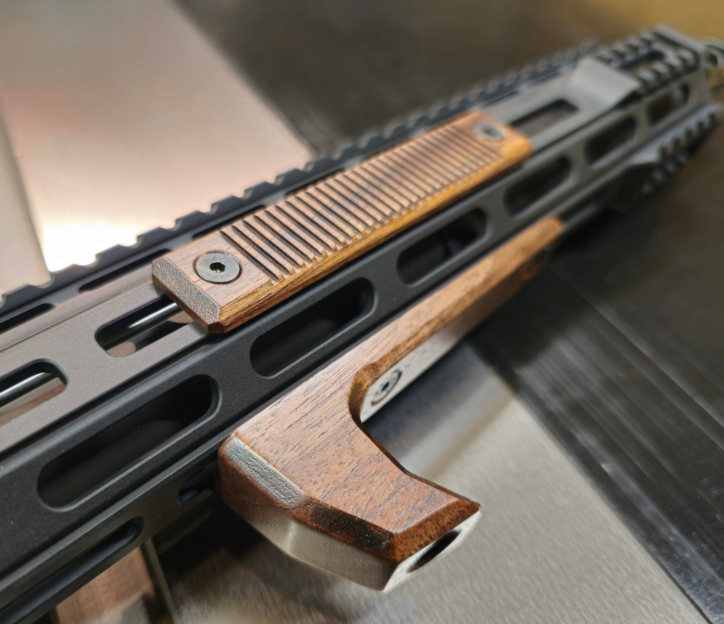 Walnut 2.5 slot mlok covers. Line texture