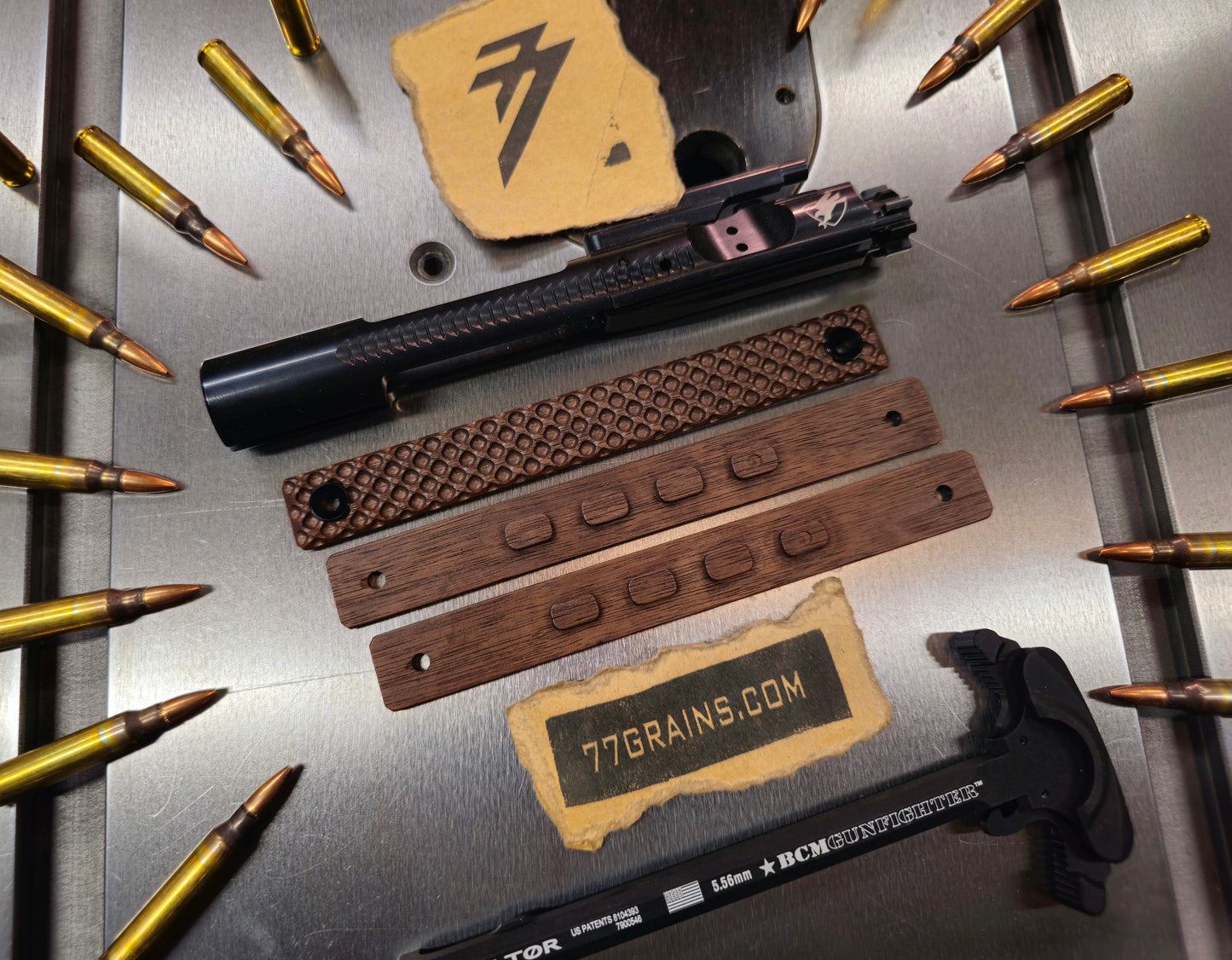 *New* Diamond Walnut Rail Covers with Washer, M-lok Or Keymod