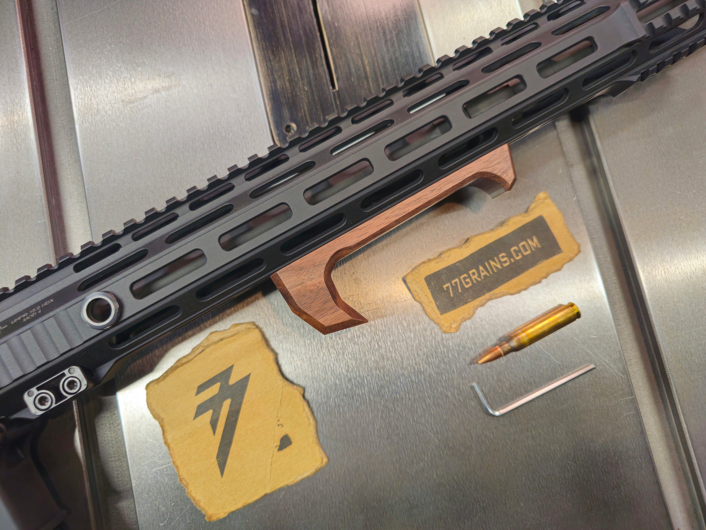M-lok grip walnut