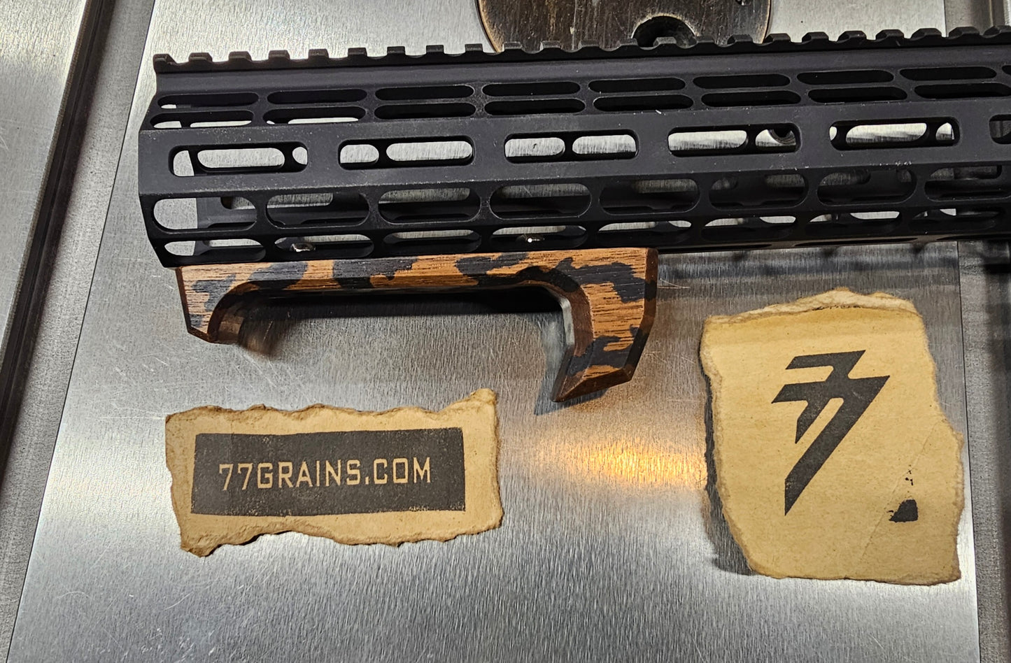 V2 Walnut Angled Foregrip- M-lok or Keymod