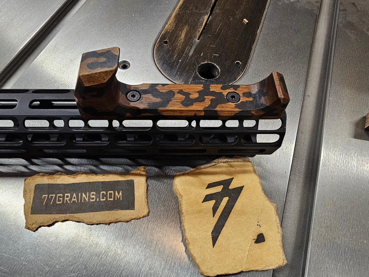 V2 Walnut Angled Foregrip- M-lok or Keymod