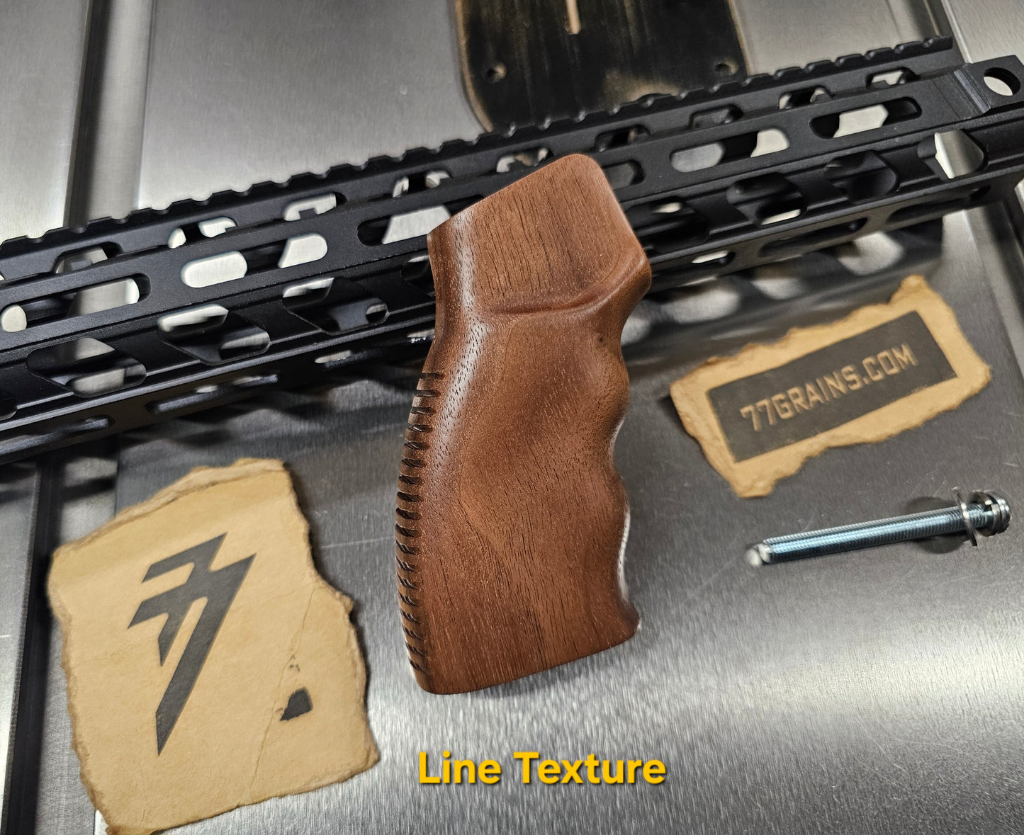 Finger Groove Hardwood AR15 / M4 Pistol Grip, Walnut