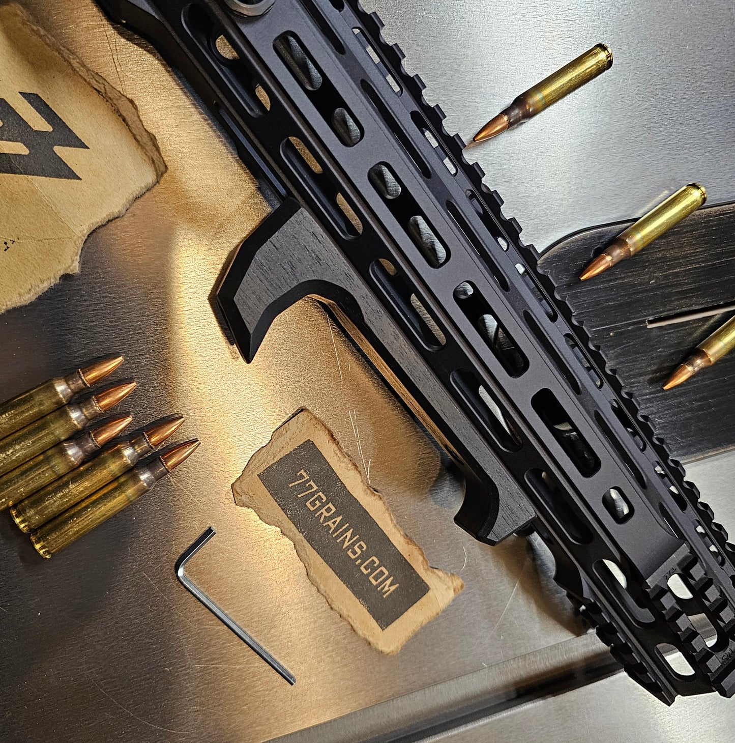V2 Walnut Angled Foregrip- M-lok or Keymod