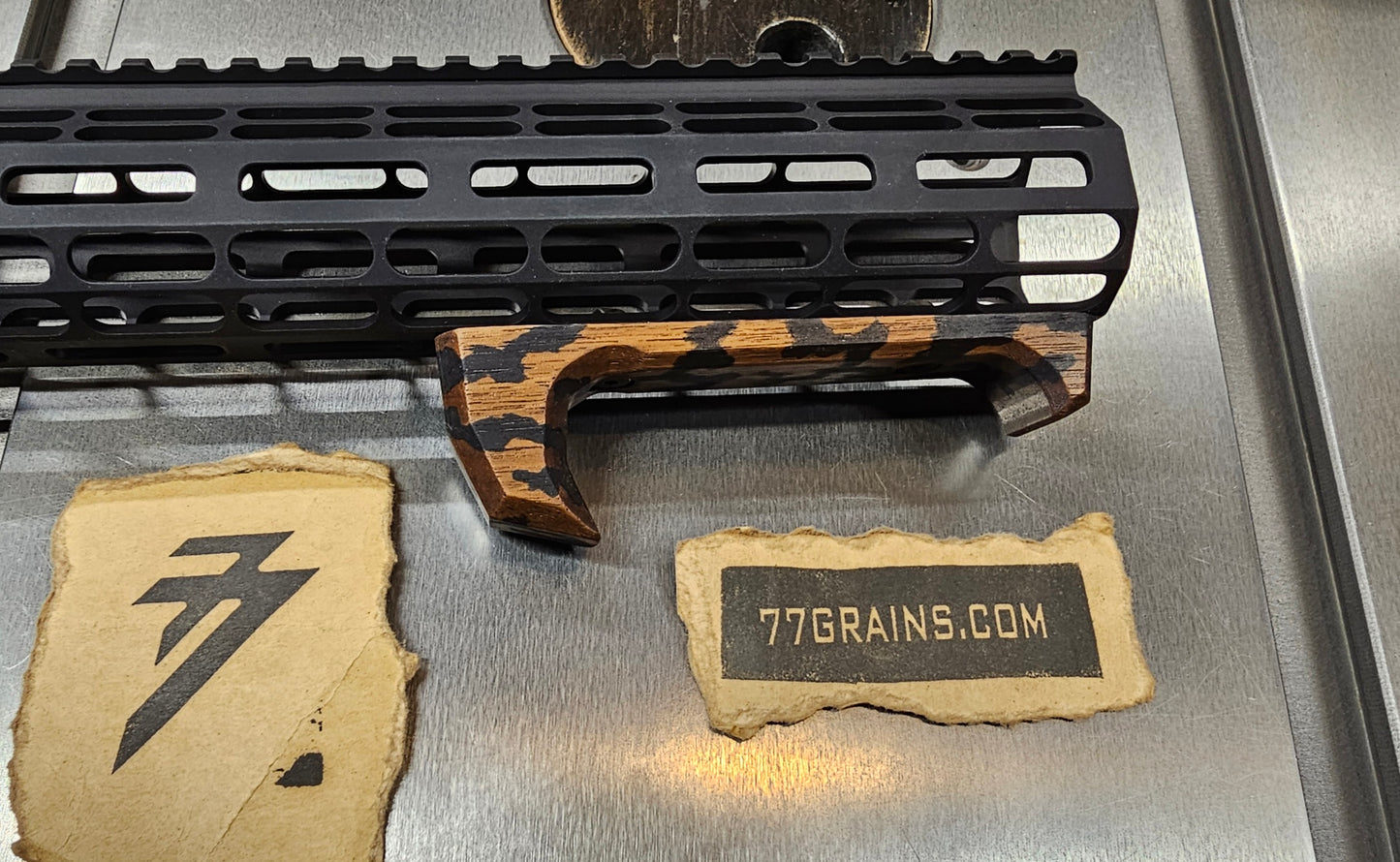 V2 Walnut Angled Foregrip- M-lok or Keymod