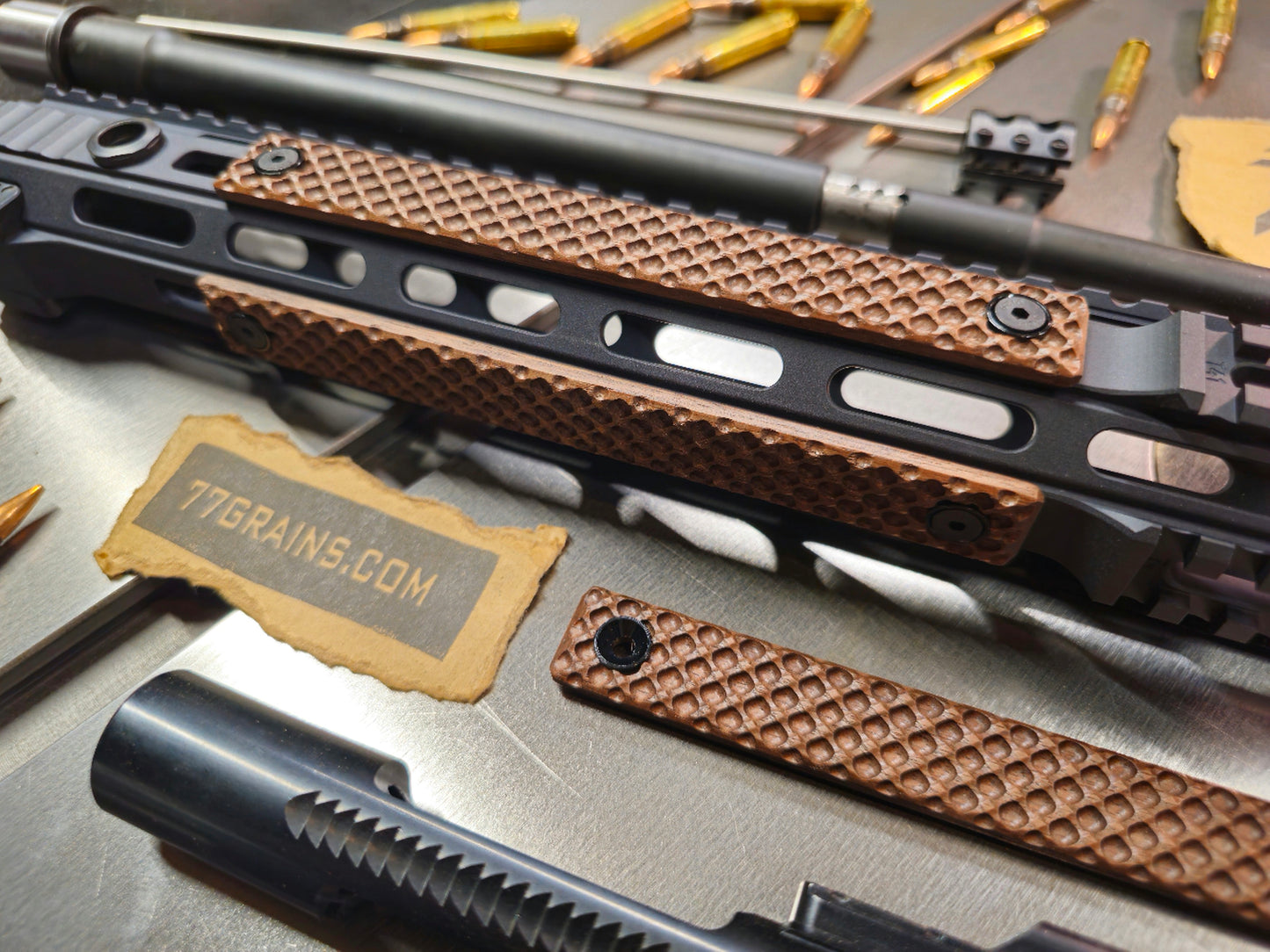 *New* Diamond Walnut Rail Covers with Washer, M-lok Or Keymod
