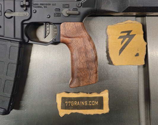 PRS 90 degree Hardwood AR15 / M4 Pistol Grip, Walnut