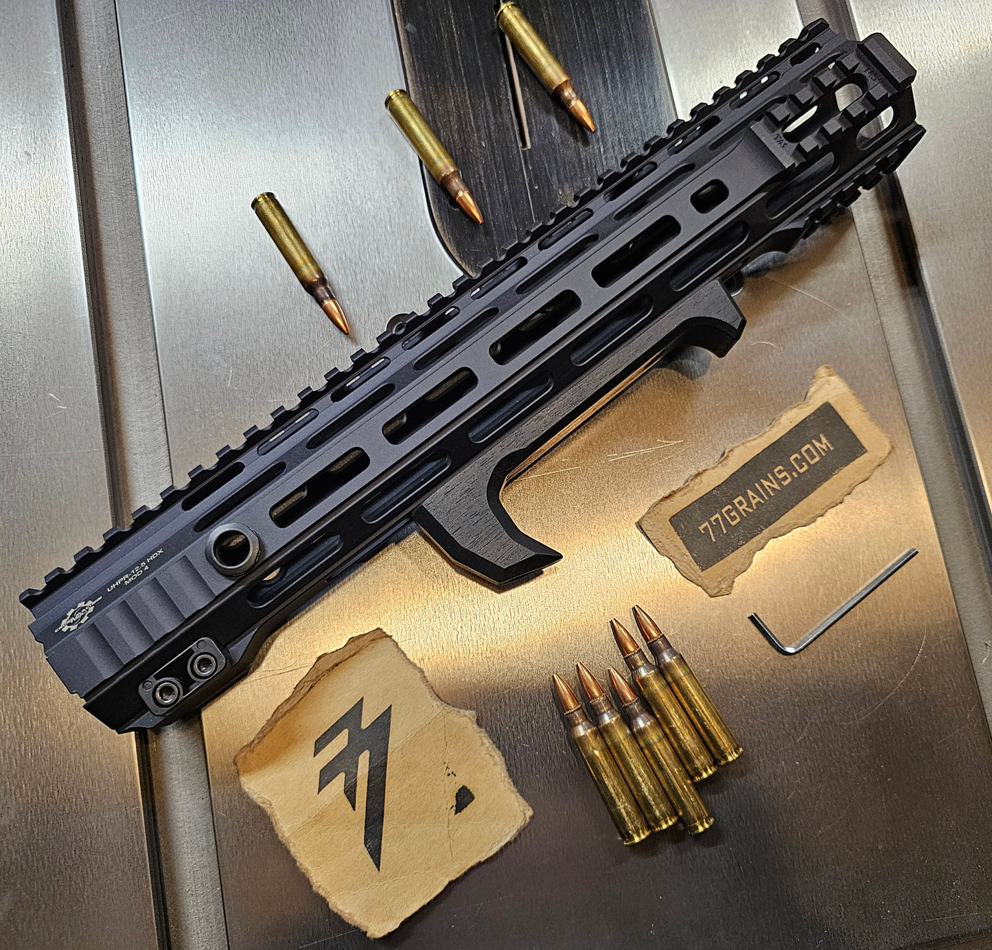 V2 Walnut Angled Foregrip- M-lok or Keymod