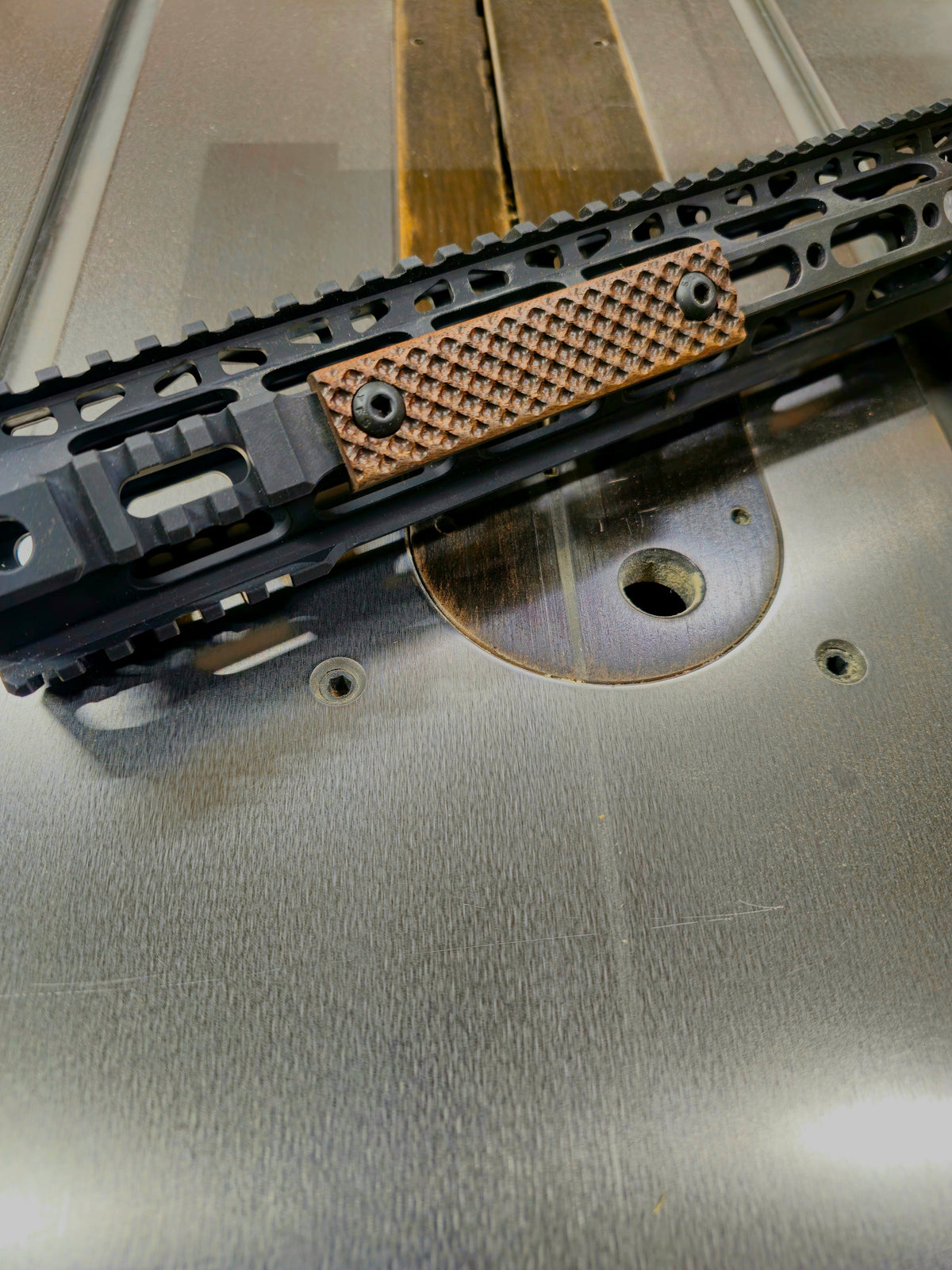 Wood AR15/M4 mlok and keymod rail covers and grips – 77 GRAINS LLC