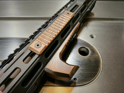 Walnut Angled Foregrip- M-lok, Long