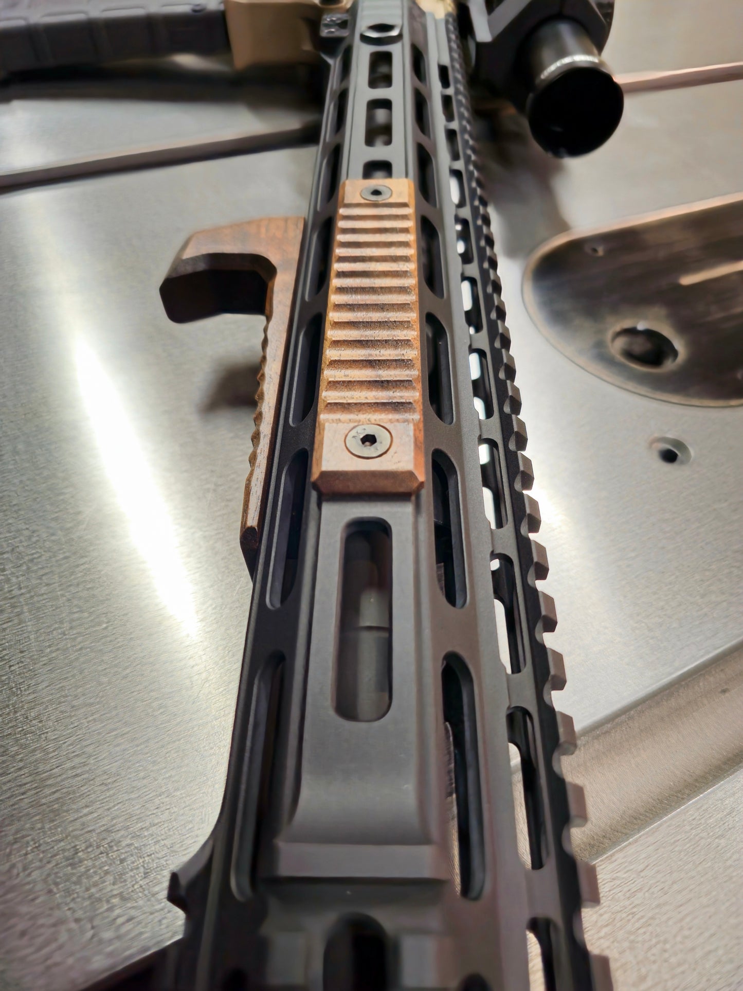 Walnut Angled Foregrip- M-lok, Long