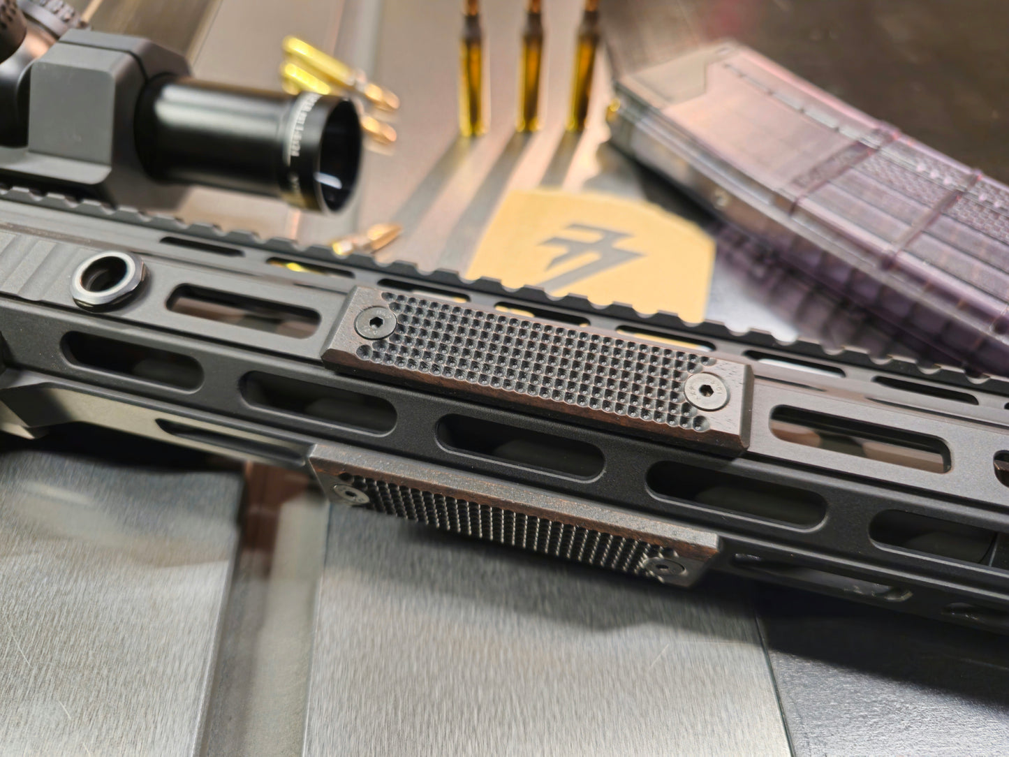 Blackout- Walnut M-lok Rail Covers.           2 Slot (3.125") *Set of 3*