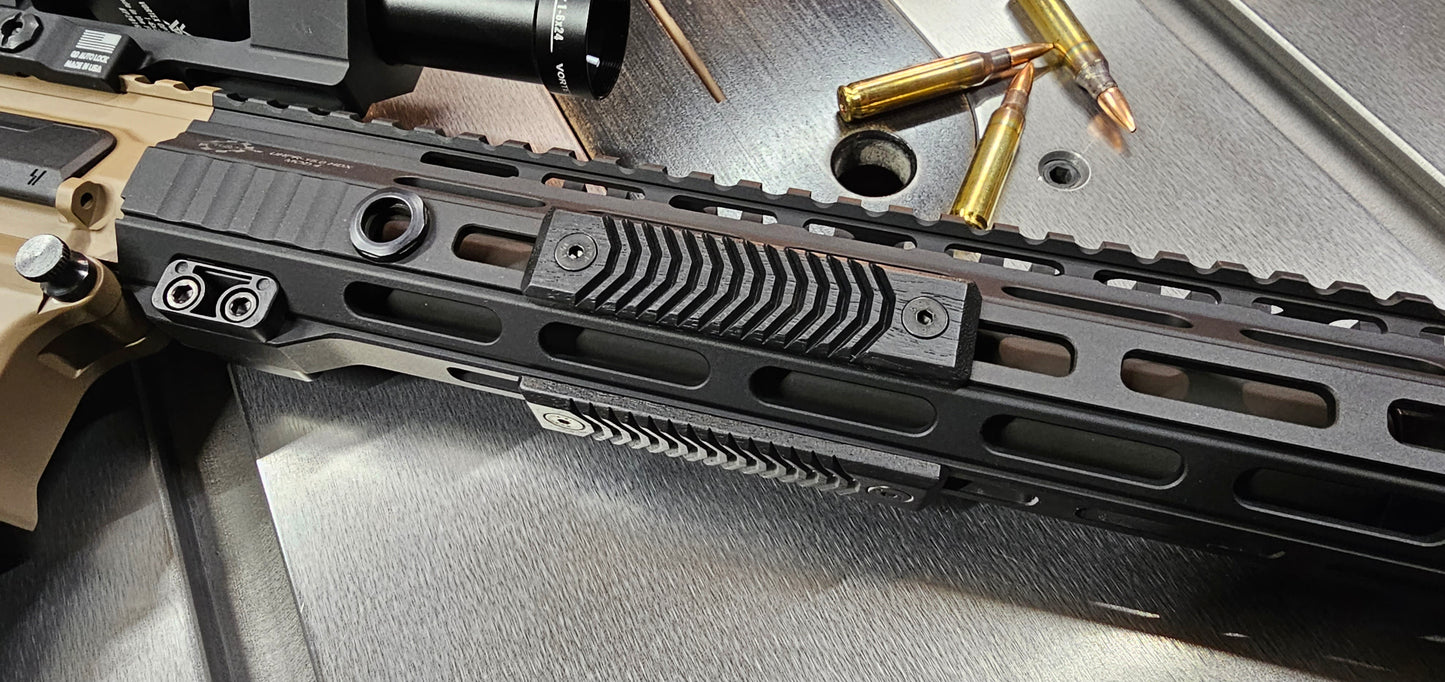 Blackout- Walnut M-lok Rail Covers.           2 Slot (3.125") *Set of 3*