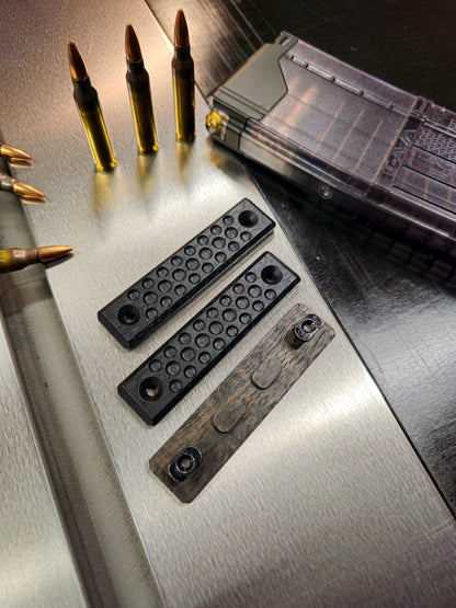 Blackout- Walnut M-lok Rail Covers.           2 Slot (3.125") *Set of 3*