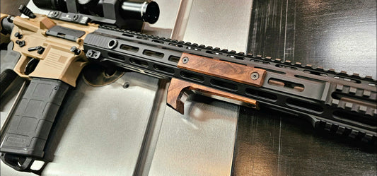 Beautiful black walnut Rail cover set. Smooth texture. 2.5 mlok slot length