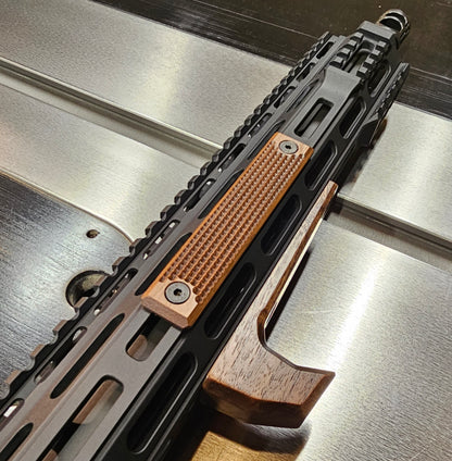 Micro dot style. Walnut mlok rail covers. 2.5 slot