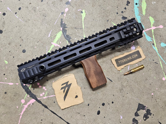 Straight Vertical Grip, Walnut, M-lok & Keymod