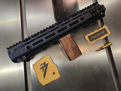 Straight Vertical Grip, Walnut, M-lok & Keymod