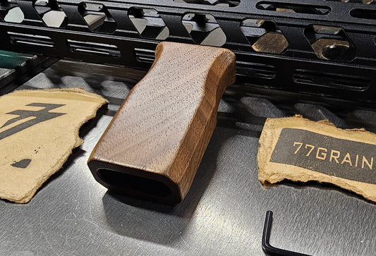 Straight Vertical Grip, Walnut, M-lok & Keymod