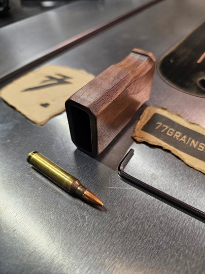 Straight Vertical Grip, Walnut, M-lok & Keymod