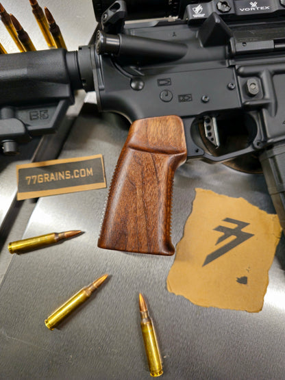 Hardwood AR15 CQB pistol grip