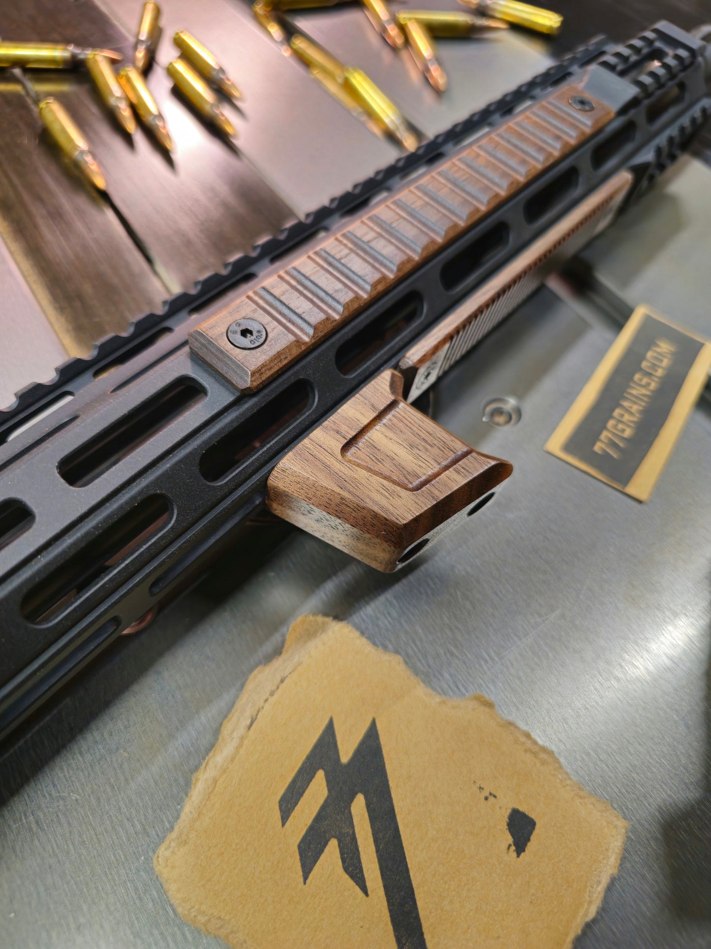 Walnut Hand Stop, M-lok or Keymod